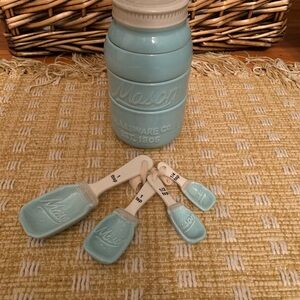 Mason Jar Measuring Cups Set - Blue